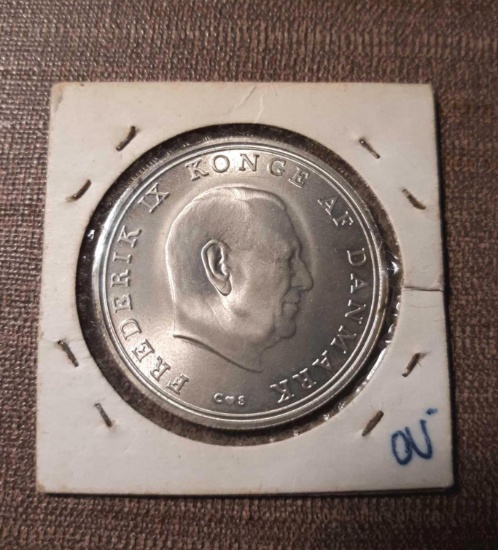 1968 Denmark King Frederick IX Silver Coin