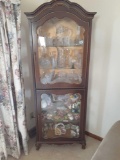 L- Wood and Glass Display Cabinet