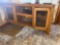 FR- Wood TV Stand with (2) Glass Doors
