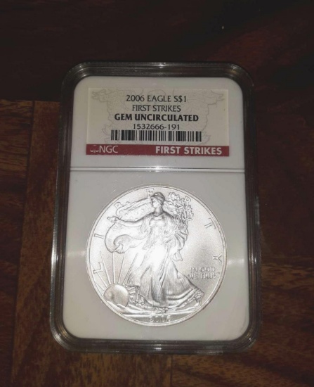 2006 Eagle $1 Silver Dollar Gem Uncirculated