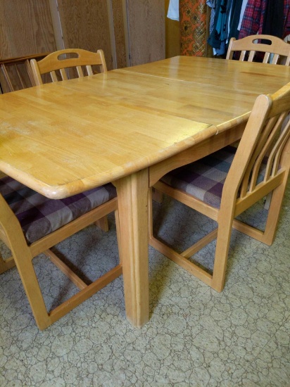 B- Wood Dining Table