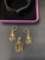 Vivir World Tibetan Peace Collection Gold Earrings and Gold Pendant