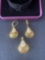 Vivir World African Grace Collection Gold Earrings and Gold Pendant
