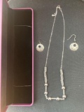 Vivir World African Grace Collection Silver Earrings and Silver Necklace