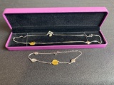 Vivir World Italian Collection Silver Bracelet and Silver Necklace