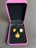 Vivir World Gold Earrings and Gold Pendant