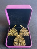 Vivir World Native American Collection Gold Earrings and Gold Pendant
