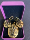 Vivir World Native American Collection Gold Earrings and Gold Pendant