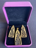 Vivir World Native American Collection Gold Earrings and Gold Pendant