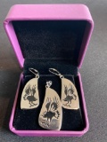 Vivir World Native American Collection Silver Earrings and Silver Pendant