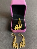 Vivir World Aztec Collection Gold Earrings and Gold Pendant
