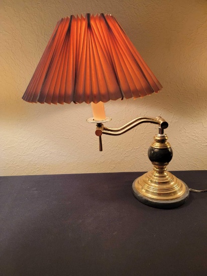 BR-1 Adjustable Brass and Marble Base Lamp