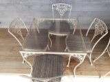 P1-(4) Piece Wrought Iron Patio Set