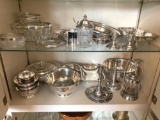 DR- (2) Lower Shelves of Silver Plate & Sterling