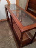 B- Sofa table with glass top
