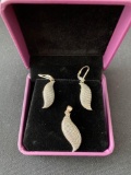 Vivir World Greek Ethos Collection Silver Earrings and Silver Pendant