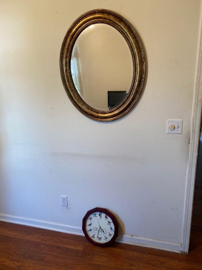 B1- Mirror with Bird Clock