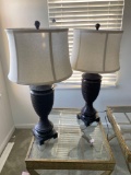 LR- Pair of Resin Base Lamps