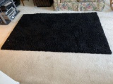 U- Black Area Rug