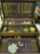 R4- Set of Gold Silverware in Wood Chest