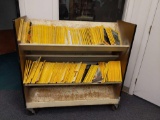 R3- Large Lot of National Geographic with Metal Cart