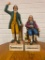 (2) Ben Franklin and Patrick Henry Empty Decanter