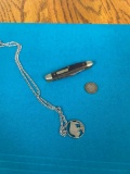 Old Timer Pocket Knife, 1910 Dime, and Buffalo Nickel Necklace