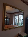 D- Gold Painted Wood Framed Mirror