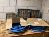 O- (2) Boxes 50' Air Compressor Hoses and Assorted Tool Storage Chests