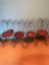 UPB2- (4) Antique Metal Chairs with Side Table