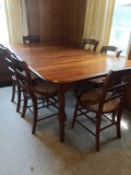 DR- Large Wood Table with 6 chairs