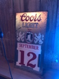 Base- Coors Light Beer Sign
