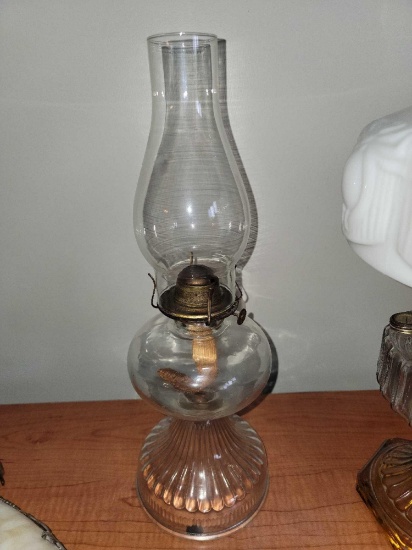 LR- Waterbury Glass Oil Lamp