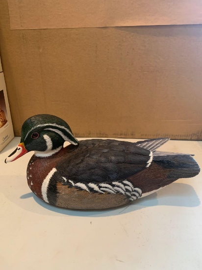 LR- Richard Sarff Wood Sculptured Duck