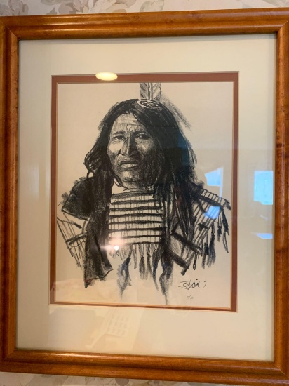 K- Kicking Bear Charcoal Drawing