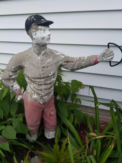 O- Concrete Painted Jockey