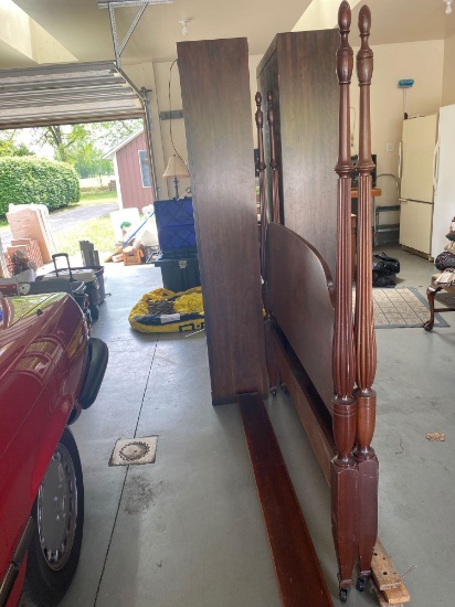 G1-Wood Full Size Headboard, Footboard and Rails
