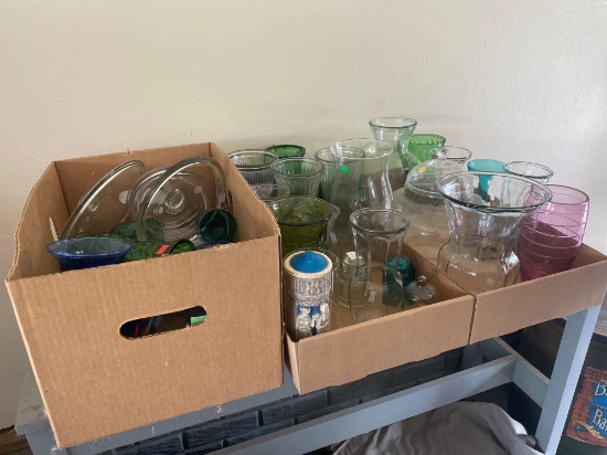 G1- (3) Boxes Glassware
