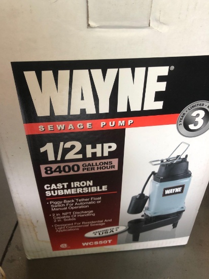 G1- Wayne 1/2 HP Submersible Pump