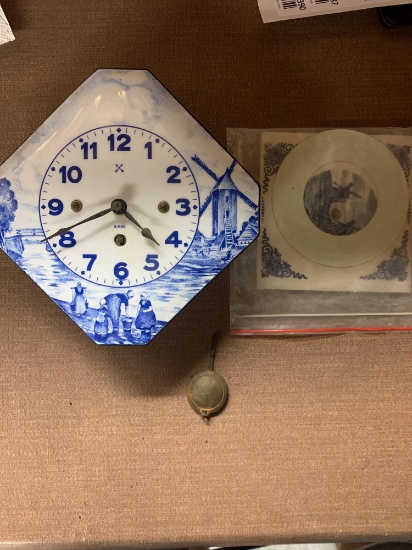 B- 8 Day Porcelain Clock