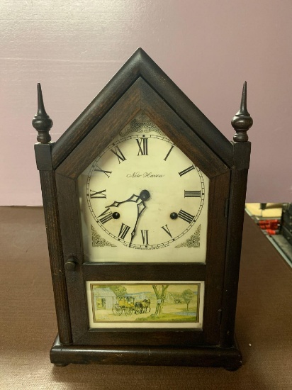 B- New Haven "Vermont" Steeple Clock