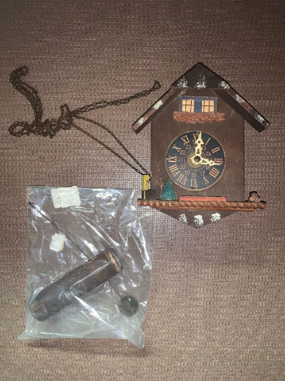 B- Alpine Small Wood Wall Clock