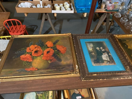 B- (4) Large Pictures Lot