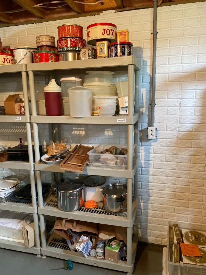 B- Tuperware, Pots, and Rocks