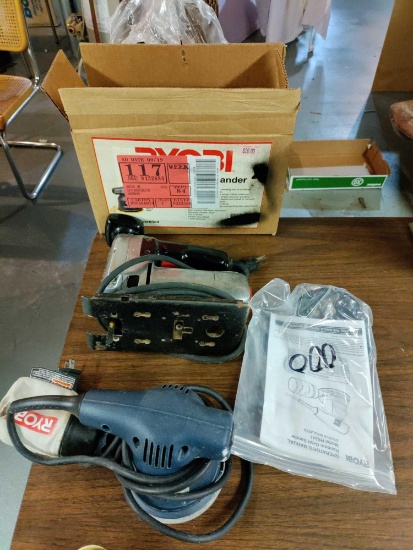 B- Sander and Craftsman Jigsaw