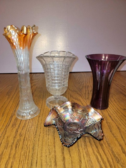 FR- (4) Glass Decor Pieces