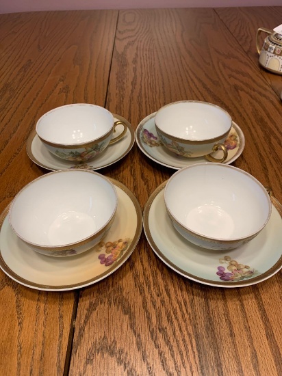 FR- (4) Imperial Empire Tea Cups