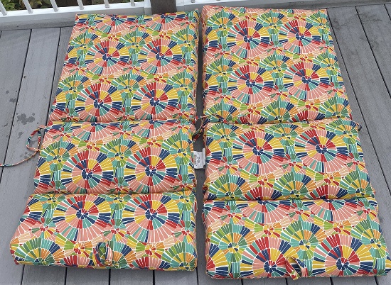 OUT- (2) Patio Chair Cushions