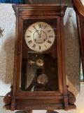 B- Large Wood Wall Box Clock