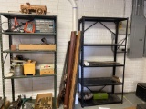 B- (2) Metal Shelves and Contents